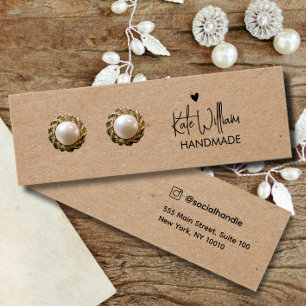 Carte d'affichage Coeur Script à oreille bijoux kr