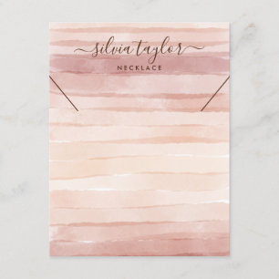 Carte d'affichage collier teintes de terre rose pâ