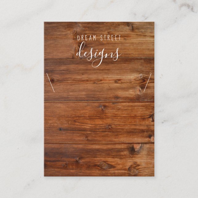Carte d'affichage Collier Vintage en bois (Devant)