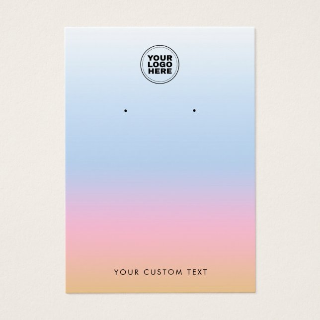 Carte d'affichage colorée Pastel Ombre moderne (Devant)