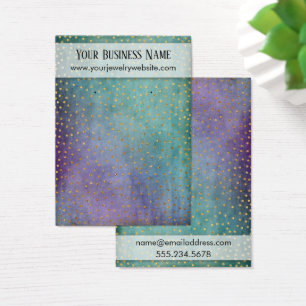 Carte d'affichage Confetti Purple & Turquoise Port