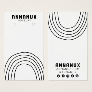 Carte d'affichage Cool minimaliste Lignes à oreill