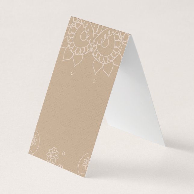 Carte d'affichage couleur kaki Boho style Décontra (Devant)