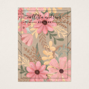 Carte d'affichage couleur rose Kraft multiple coll