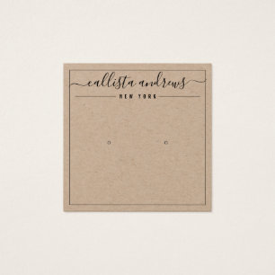 Carte d'affichage Cursive de papier Kraft simple