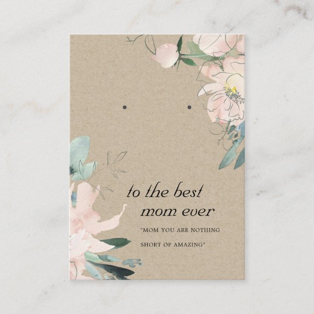 CARTE D'AFFICHAGE DE LA CARTE D'ÉCRAN FLEURIE BLUS (Devant)