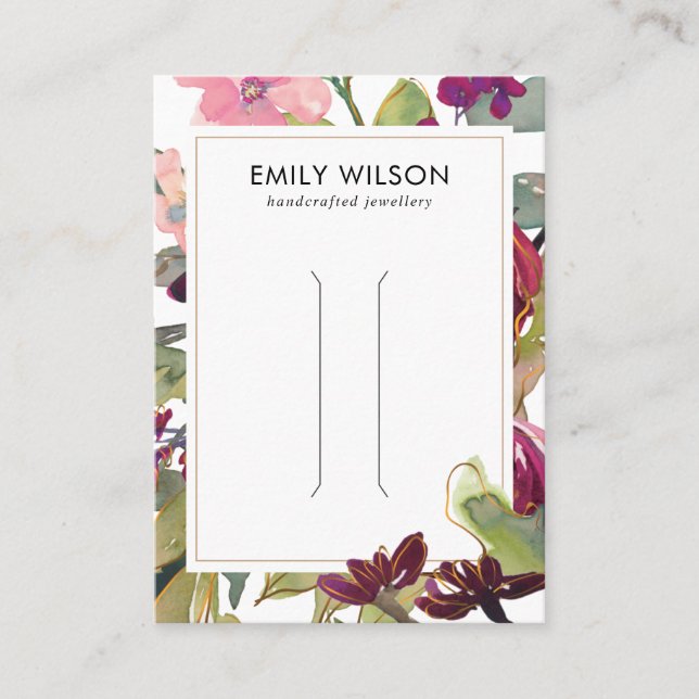 CARTE D'AFFICHAGE DE LA CLIP FLEURIE DE CHEVEUX BR (Devant)