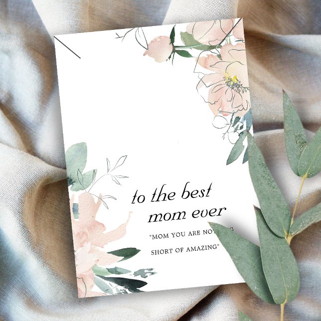 CARTE D'AFFICHAGE DE LACE DE COUCHER FLORALE ROSE  (Créateur téléchargé)