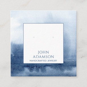 Carte d'affichage de l'aquarelle bleu éthérée