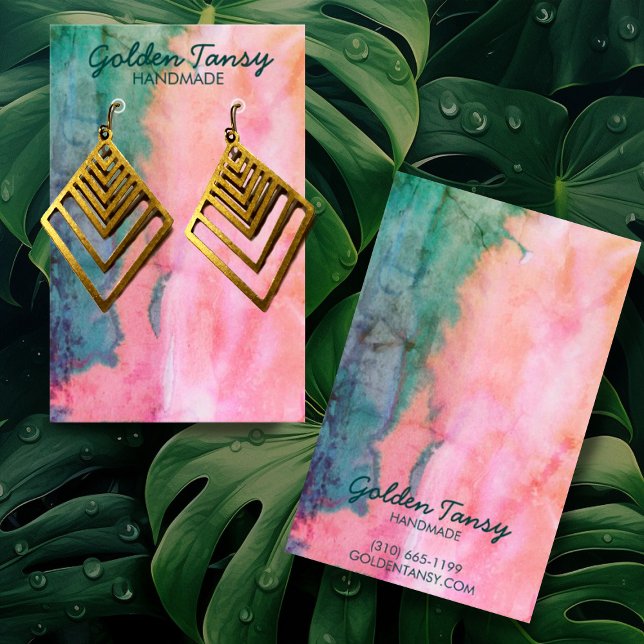 Carte d'affichage de l'aquarelle de l'oreille coll (Créateur téléchargé)