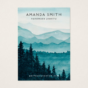 Carte d'affichage de l'aquarelle des montagnes