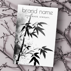 Carte d'affichage de l'encre asiatique en bambou