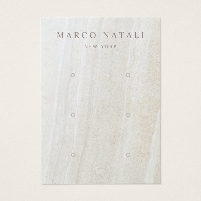 Carte d'affichage de l'oreille à 3 trous en pierre (Devant)