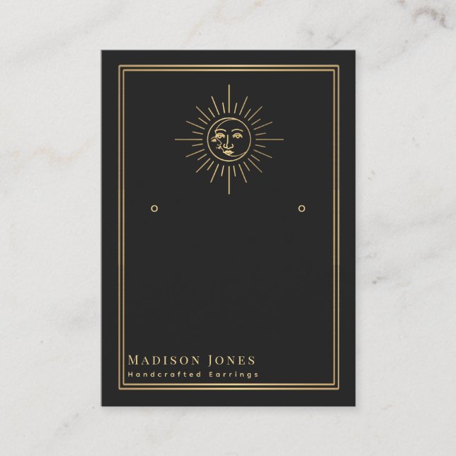 Carte d'affichage de l'oreille à l'étouffée Sun et (Devant)