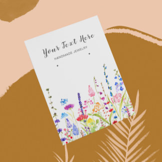 Carte d'affichage de l'oreille ・ Aquarelle Fleurs