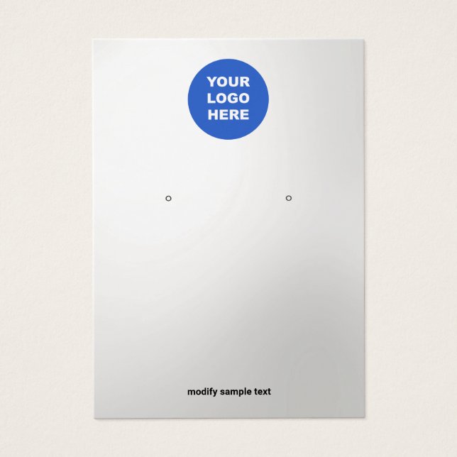 Carte d'affichage de l'oreille de logo Ajouter un  (Devant)