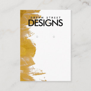 Carte d'affichage de l'oreille de peinture or