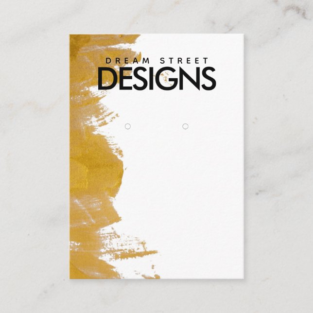 Carte d'affichage de l'oreille de peinture or (Devant)