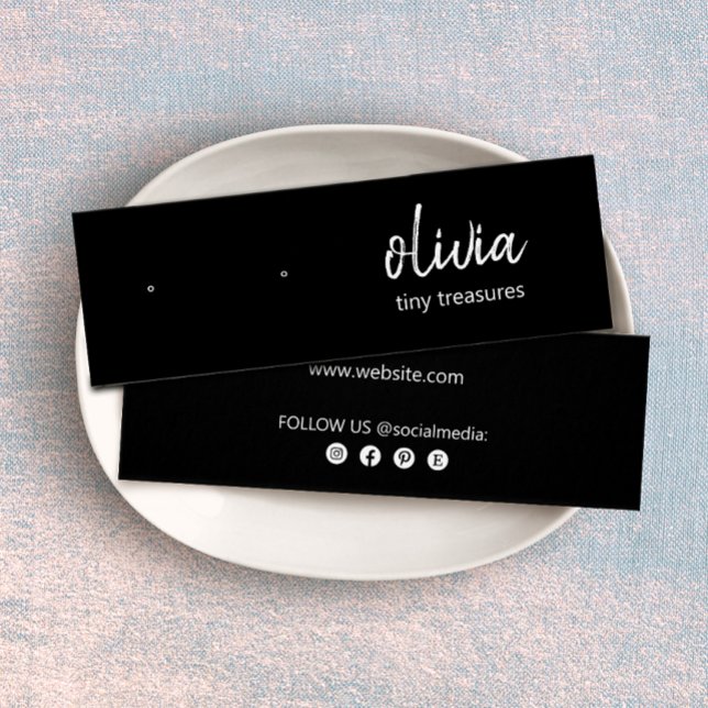 Carte d'affichage de l'oreille de script noir (Créateur téléchargé)