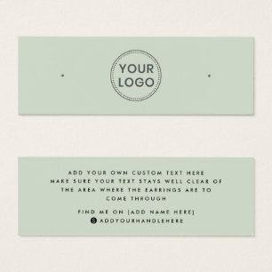 Carte d'affichage de l'oreille du logo vert clair