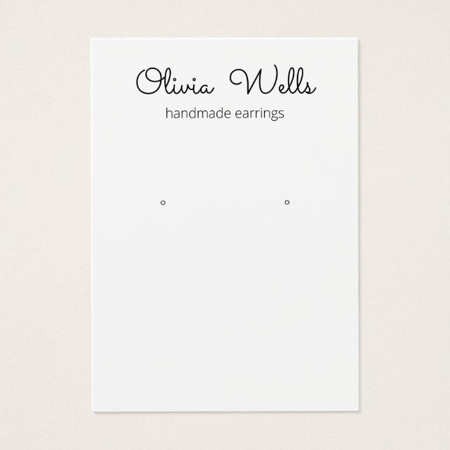 Carte d'affichage de l'oreille du script de signat (Devant)