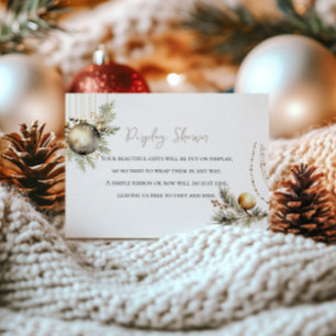 Carte d'affichage de Noël   Holly & Ornamentes