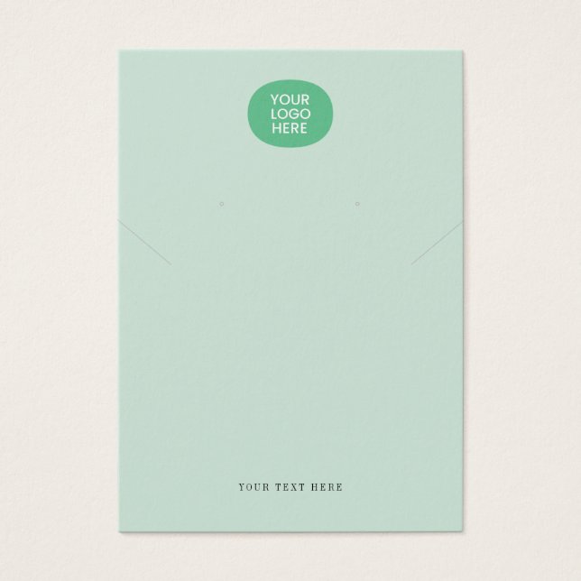 Carte d'affichage de votre collier vert de marque  (Devant)