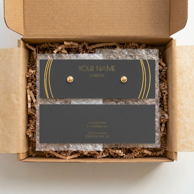 Carte d'affichage des boucles d'or (Gold rings earring display card)