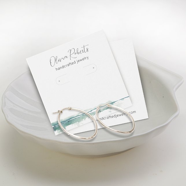 Carte d'affichage des boucles d'oreilles de script (Modern Script Hoop Earrings Display Card)