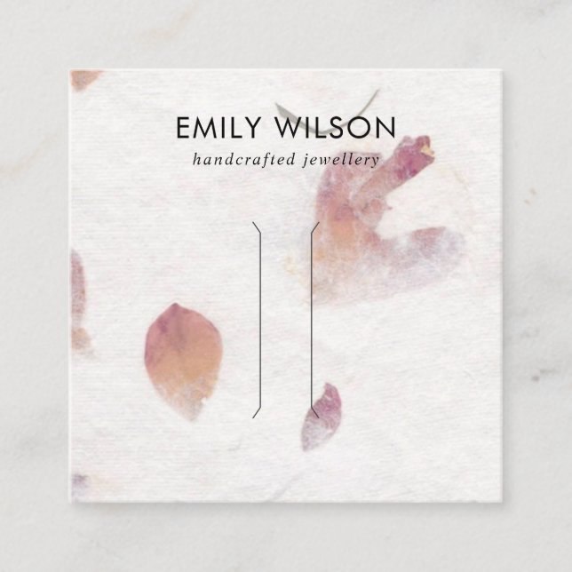 CARTE D'AFFICHAGE DES CHEVEUX EN PAPIER PETAL PETA (Devant)