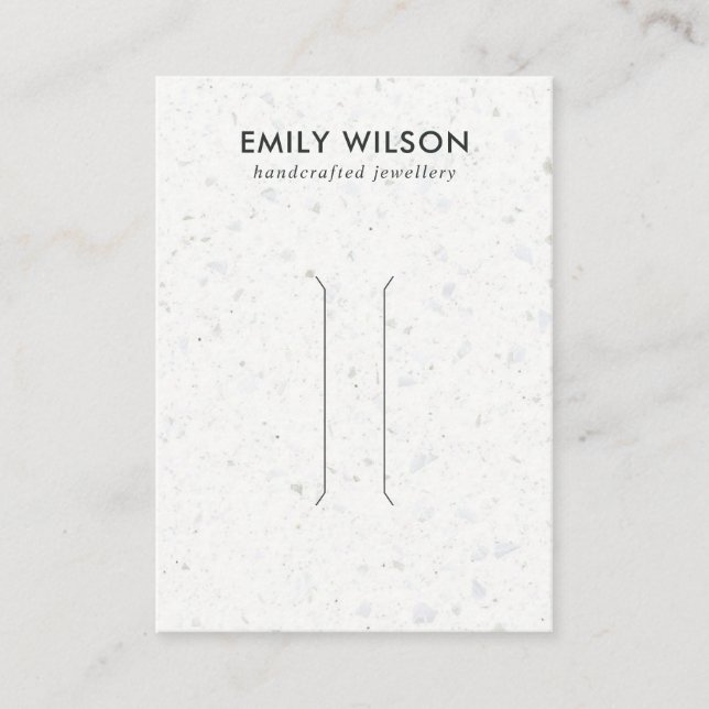 CARTE D'AFFICHAGE DES CHEVEUX EN TERRAZZO GRAY BLA (Devant)