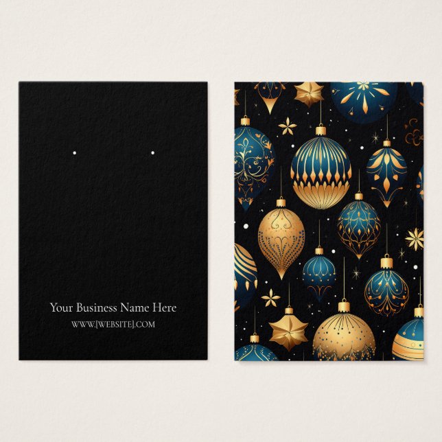 Carte d'affichage des ornements de Noël (Devant & derrière)
