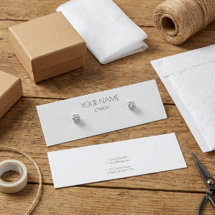 Carte d'affichage d'oreille blanche minimale simpl