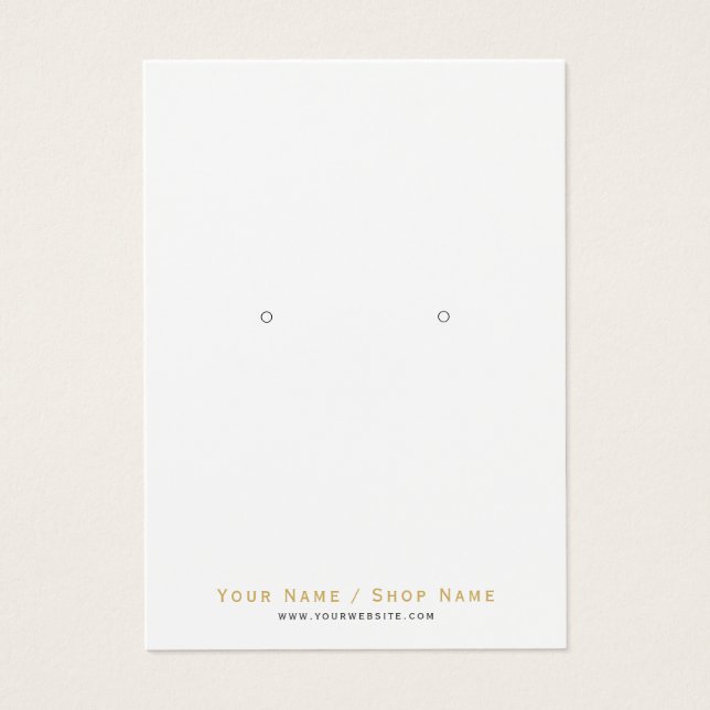 Carte d'affichage d'oreille en or et blanc très si (Devant)