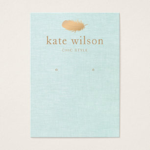 Carte d'affichage d'oreille en plume délicate