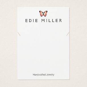 Carte d'affichage du bracelet de collier papillon