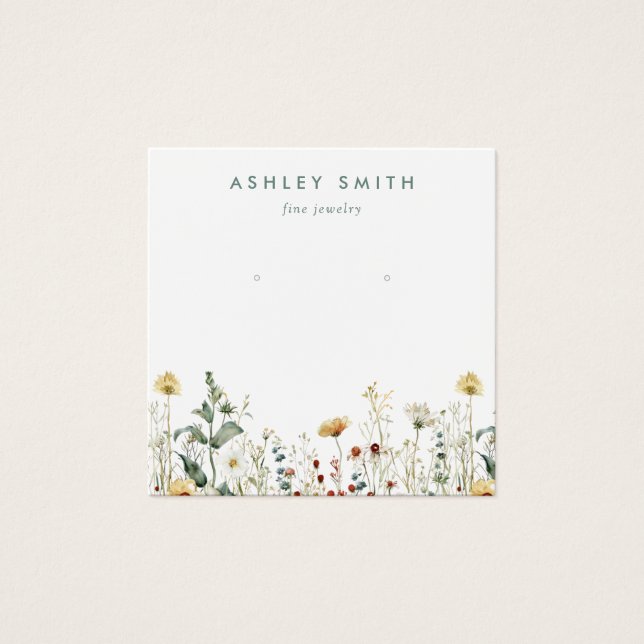 Carte d'affichage du champ Fleur sauvage d'été (Devant)