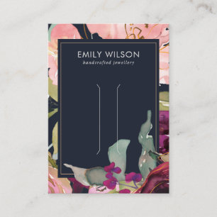 CARTE D'AFFICHAGE DU CLIP FLORAL BURGUNDY DE LA MA