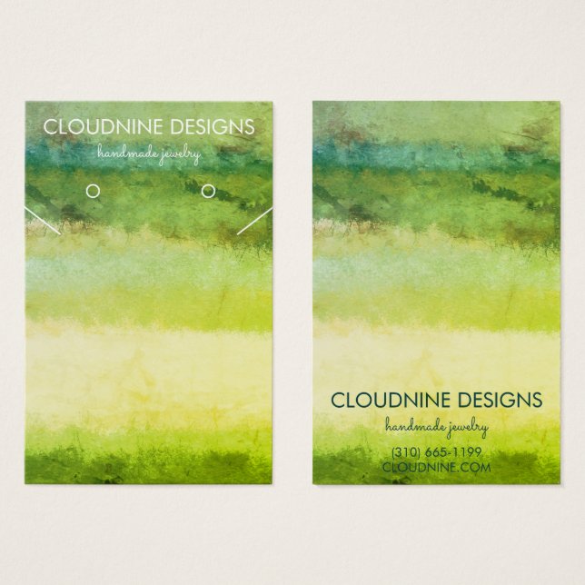 Carte d'affichage du collier à bijoux à oreilles e (Devant & derrière)