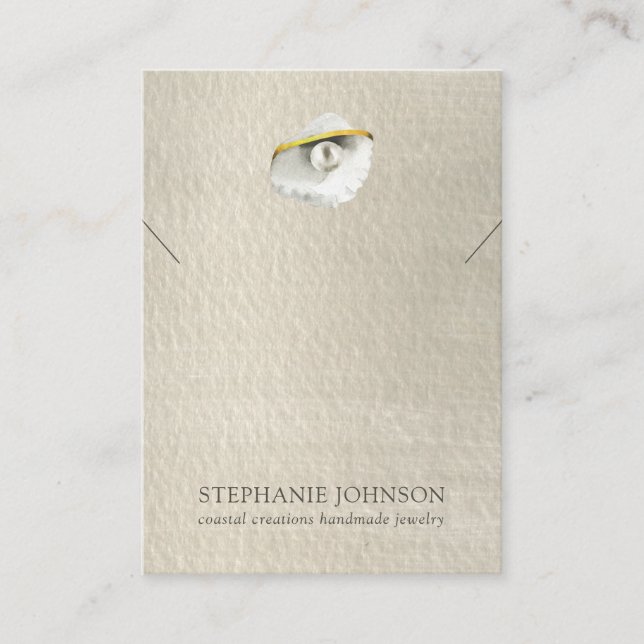 Carte d'affichage du collier de coquillages en per (Devant)