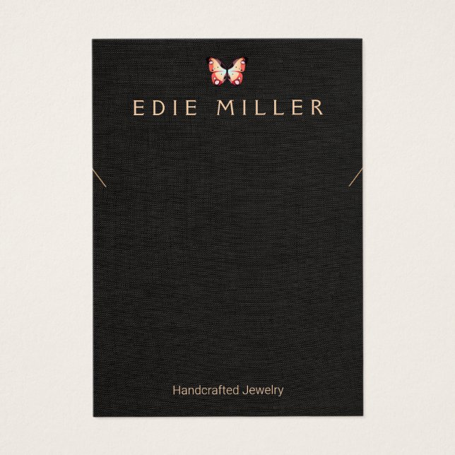 Carte d'affichage du collier de papillon coloré (Devant)