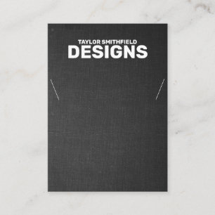 Carte d'affichage du collier en tissu noir