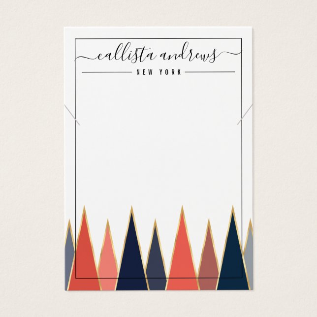 Carte d'affichage du collier Geo Triangles de cora (Devant)