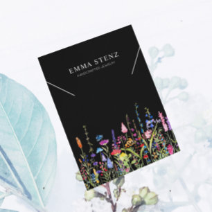 Carte d'affichage du collier ・ Logo Fleur sauvage