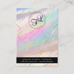 Carte d'affichage du collier optique d'iridescente