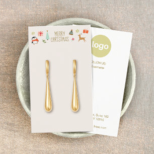 Carte d'affichage du logo d'apprentissage de Noël