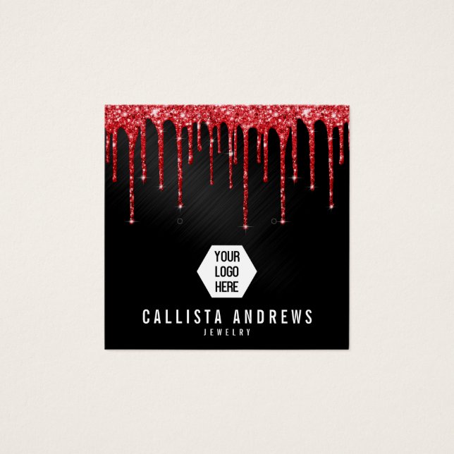 Carte d'affichage du logo de Parties scintillant r (Devant)