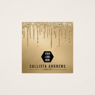 Carte d'affichage du logo des Parties scintillant 