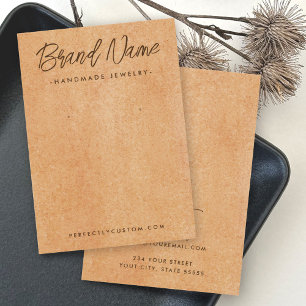 Carte d'affichage du logo du script en terre cuite