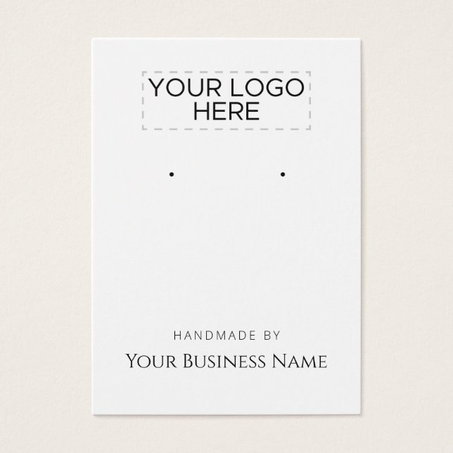 Carte d'affichage du logo "Fabriqué à la main" (Devant)